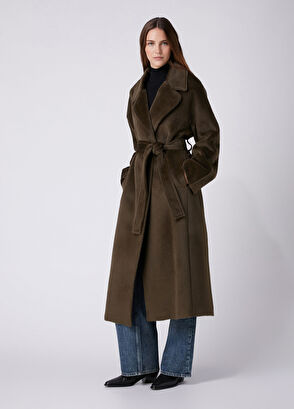 Beymen Club Dark Khaki Wool Coat - 6