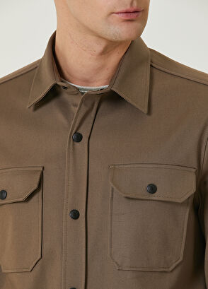 Beymen Club Deve Tüyü Diyagonal Dokulu Dış Gömlek - 6