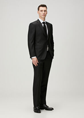 Siyah Yün Takım Elbise - Görsel 5