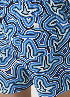 Beymen Club Navy Blue Goose Print Swimwear - 5