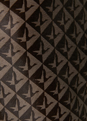 Beymen Club Dark Brown Logo Patterned Mini Leather Skirt - 6