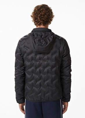 Siyah Regular Fit Dik Yaka Erkek Kapitone Mont - Görsel 4