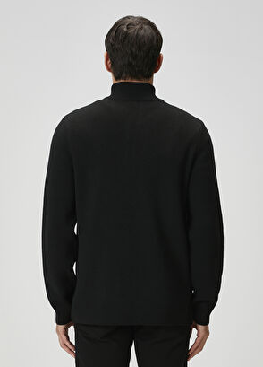Beymen Club Black Zippered Basic Wool Sweater - 5