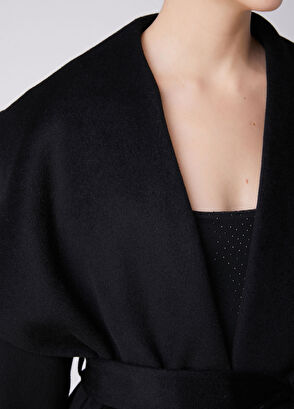 Beymen Club Black Belted Wool Coat - 6