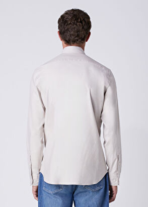 Beymen Club Slim Fit Bej Lycralı Oxford Gömlek - 5
