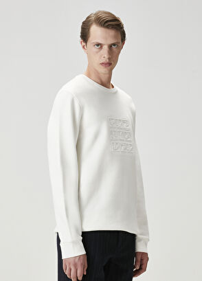 Beymen Club Beyaz Kaz Baskılı Sweatshirt - 4