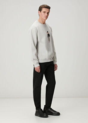 Beymen Club Clubby Gray Beige Oversized Sweatshirt - 3