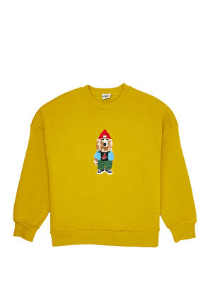 Beymen Club Sarı Bisiklet Yaka Nakışlı Sweatshirt - 6