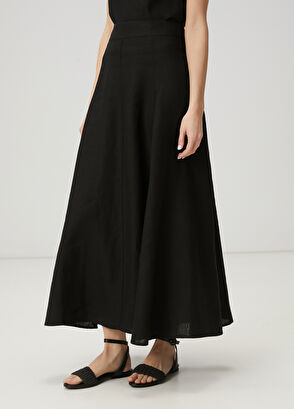 Beymen Club Siyah Maksi Keten Etek - 3