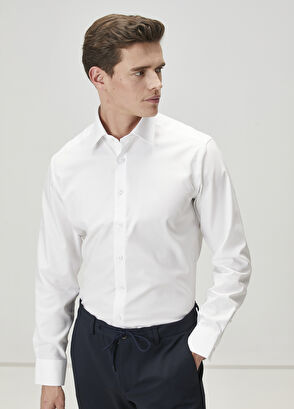 Beymen Club Comfort Fit Beyaz Non-Iron Gömlek - 6