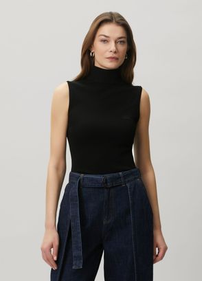 Loewe Black Ribbed Sleeveless Blouse - 3