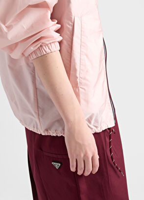 Pembe Re-Nylon Kapüşonlu Kadın Yağmurluk - Görsel 6