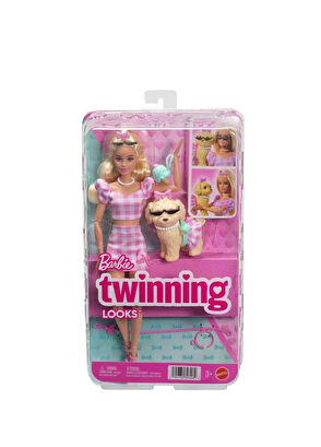 Barbie Uyumlu Dostlar Sarı Saçlı Bebek ve Köpekçiği JFP36 - 5