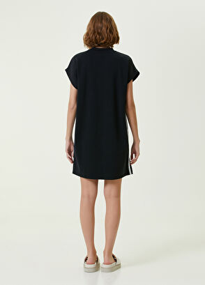 Beymen Club Siyah Kontrast Bantlı Mini Elbise - 5