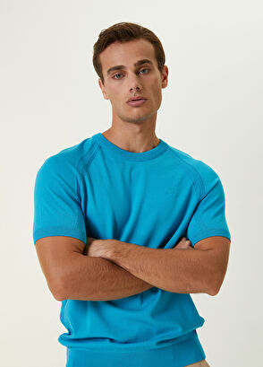 Beymen Club Turquoise Short Sleeve Sweater - 7