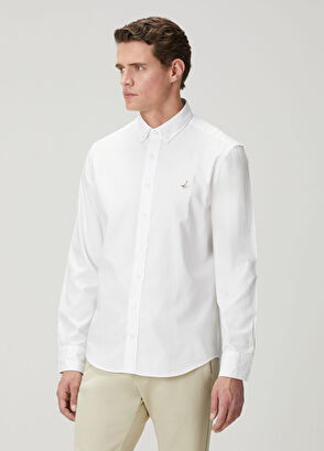 Beymen Club Comfort Fit White Oxford Shirt - 4
