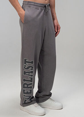 Everlast Giant Logo Detaylı Koyu Gri Oversize Erkek Eşofman Altı - 3