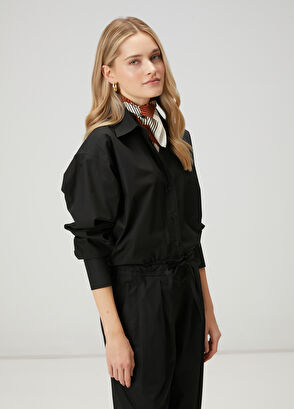 Beymen Club Siyah Saten Poplin Gömlek - 4