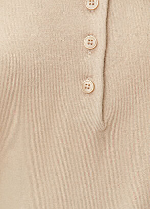 Beymen Club Beige Short Sleeve Polo Sweater - 6