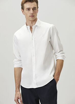 Beymen Club Comfort Fit White Tencel Twill Shirt - 3