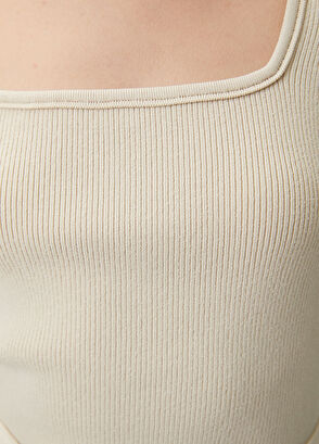 Beymen Club Khaki square neck basic undershirt - 8