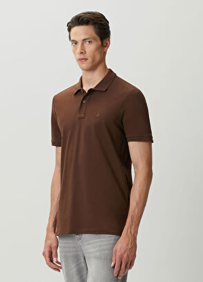 Beymen Club Koyu Kahverengi Polo Yaka Düğmeli T-shirt - 3