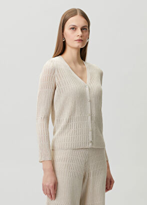 Join Us Beige Knit Cardigan - 3