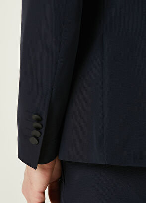 Beymen Club Drop 6 Slim Fit Lacivert Gofreli Takım Elbise - 7