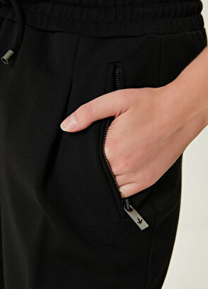 Beymen Club Siyah Paçası Büzgülü Jogger Pantolon - 4