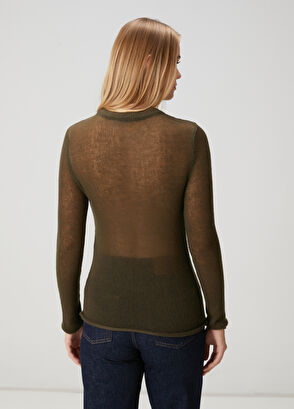 Beymen Club Haki İnce Kaşmir Basic Kazak - 5