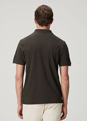 Beymen Club Kahverengi Comfort Fit Yaka Altı Baskılı Polo T-sh - 6