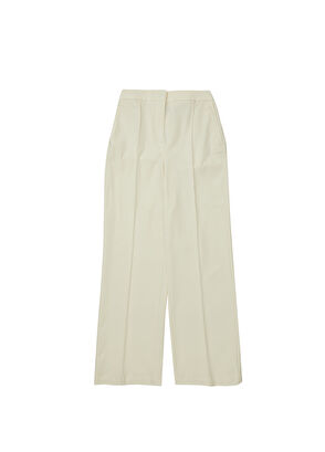 Beymen Club Kırık Beyaz Yüksek Bel Nervürlü Pantolon - 6