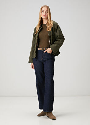 Beymen Club Haki Transparan Kaşmir Basic Kazak - 3