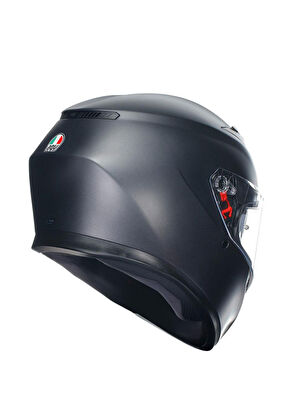 Agv K3 Mono Matt Black Closed Motorcycle Helmet - 3