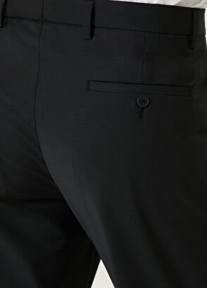 Academia Siyah Klasik Yün Pantolon - 5