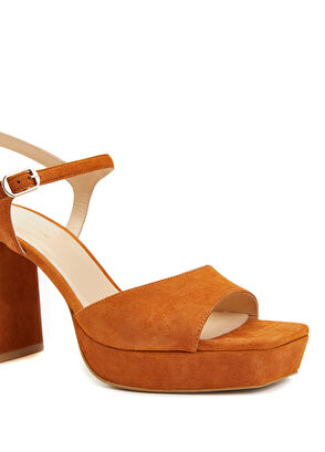 George Hogg Taba Kadın Süet Sandalet - 6