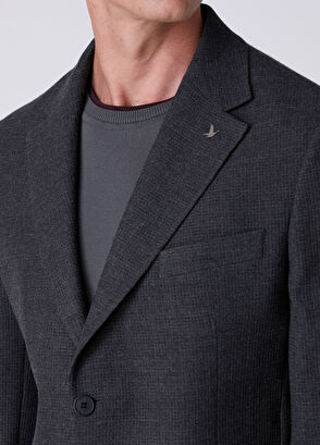 Beymen Club Anthracite Dobby Wool Blazer - 6