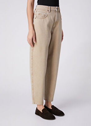 Beymen Club Tapered Fit Bej Jean Pantolon - 3