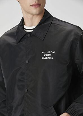 Drôle De Monsieur Siyah Logo Detaylı Mont - 5