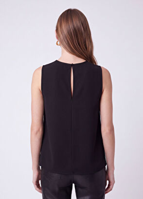 Beymen Club Black Crew Neck Sleeveless Basic Blouse - 5