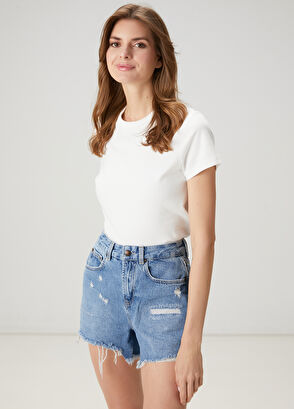 Beymen Club Kırık Beyaz Basic T-shirt - 4