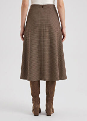 Beymen Club Brown Wrap Closure Midi Skirt - 5