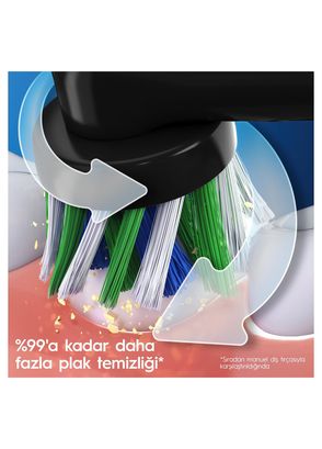 Oral-B D103 Vitality Pro Cross Action Siyah Lila 2'li Şarjlı Diş Fırçası - 5