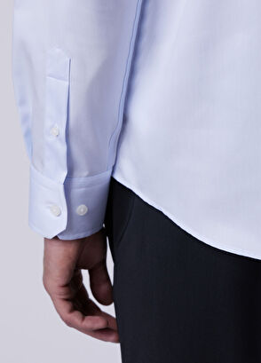Beymen Club Comfort Fit Mavi Non-iron Twill Gömlek - 8