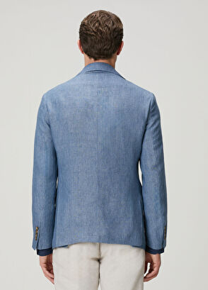 Beymen Club Blue Linen Jacket - 6