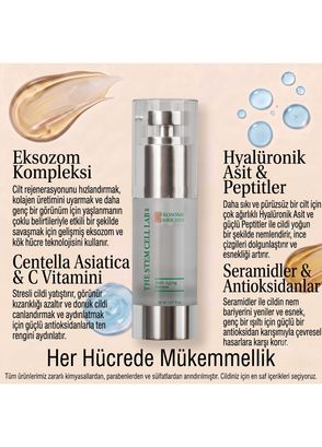 The Stem Cell Lab 101 Face Serum Eksozom ile Zenginleştirilmiş Anti-Aging Yaşlanma Karşıtı Cilt Serumu 30 ml - 4