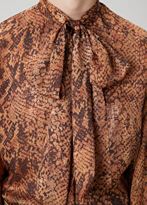 Beymen Club Kiremit Yılan Desenli Gömlek - 6