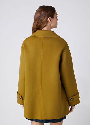 Beymen Club Handmade Green Double-Breasted Wool Short Jacket - 8