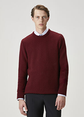 Beymen Club Plum Knitted Wool Sweater - 3