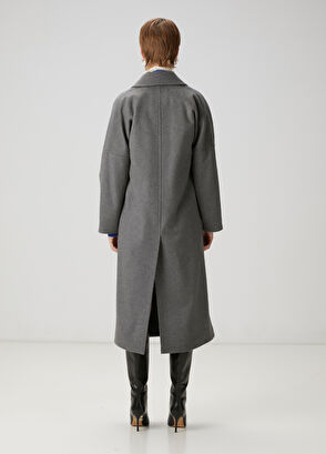 Beymen Club Gri Yün Palto - 7
